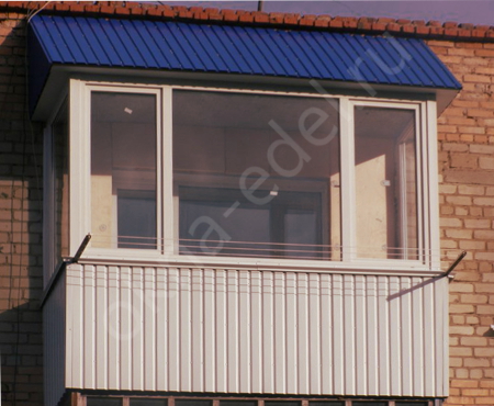 Фото 01. "Окна Эдельвейс" изготавливает крыша на балкон в СПб.