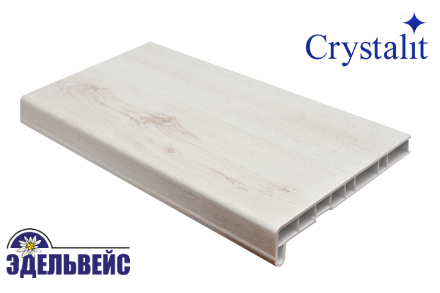 Подоконник  Cristallit-Кристаллит  Цвет - Белый дуб глянцевый.