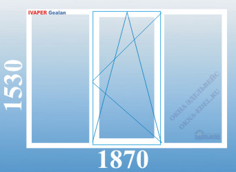цена пластикового окна трехстворчатого в 504-д серии Ivaper, Veka, Rehau в Санкт-Петербурге.