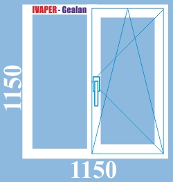 Цена готового пластикового окна на дачу IVAPER-Gealan размером 1150 х 1150 белого цвета в Санкт-Петербурге.
